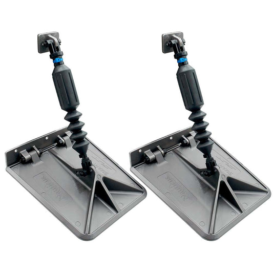 Smart Tabs SX Trim Tabs by Lectrotab 9.5" x 10" f/13'-15' Boats w/30lb Actuators - 30-40HP - Gunmetal Grey [SXG9510-30]