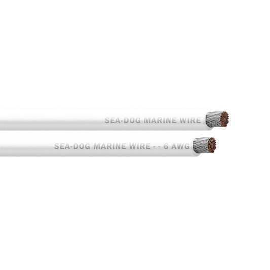 Sea-Dog 6 AWG White Battery Cable - 750' [8006058]