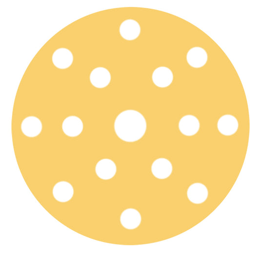 RUPES MULTIPURPOSE Paper Abrasive Discs 150mm (6") - 15 Holes - P400 Grit *Box of 100pcs [9.45PD400]