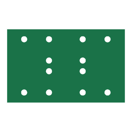 RUPES PROCUT Film Abrasive Sheet 80mm x130mm (3.15" x 5.1") - 12 Holes - P120 Grit *Box of 100pcs [9.45FB120]