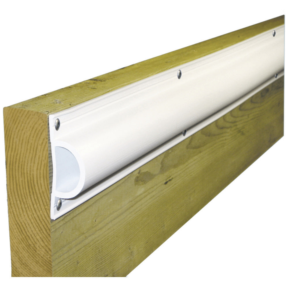 Dock Edge Standard "D" PVC Profile 16ft Roll - White [1190-F]