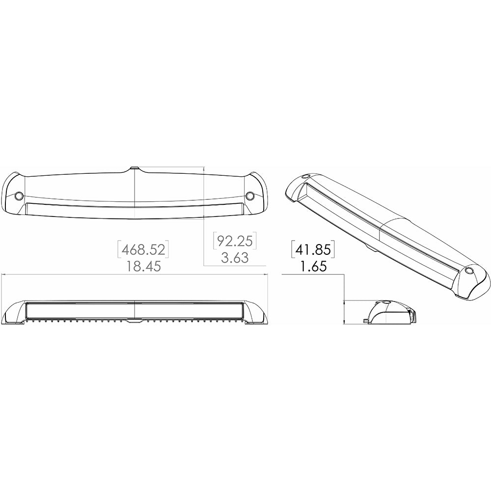 Lumitec Razor Light Bar - Spot - Flush Mount - White [101587]