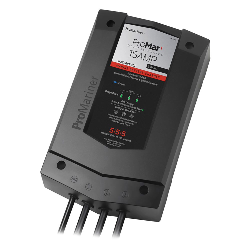 ProMariner ProMar1 DS Digital - 15 Amp - 3 Bank Charger [31515]