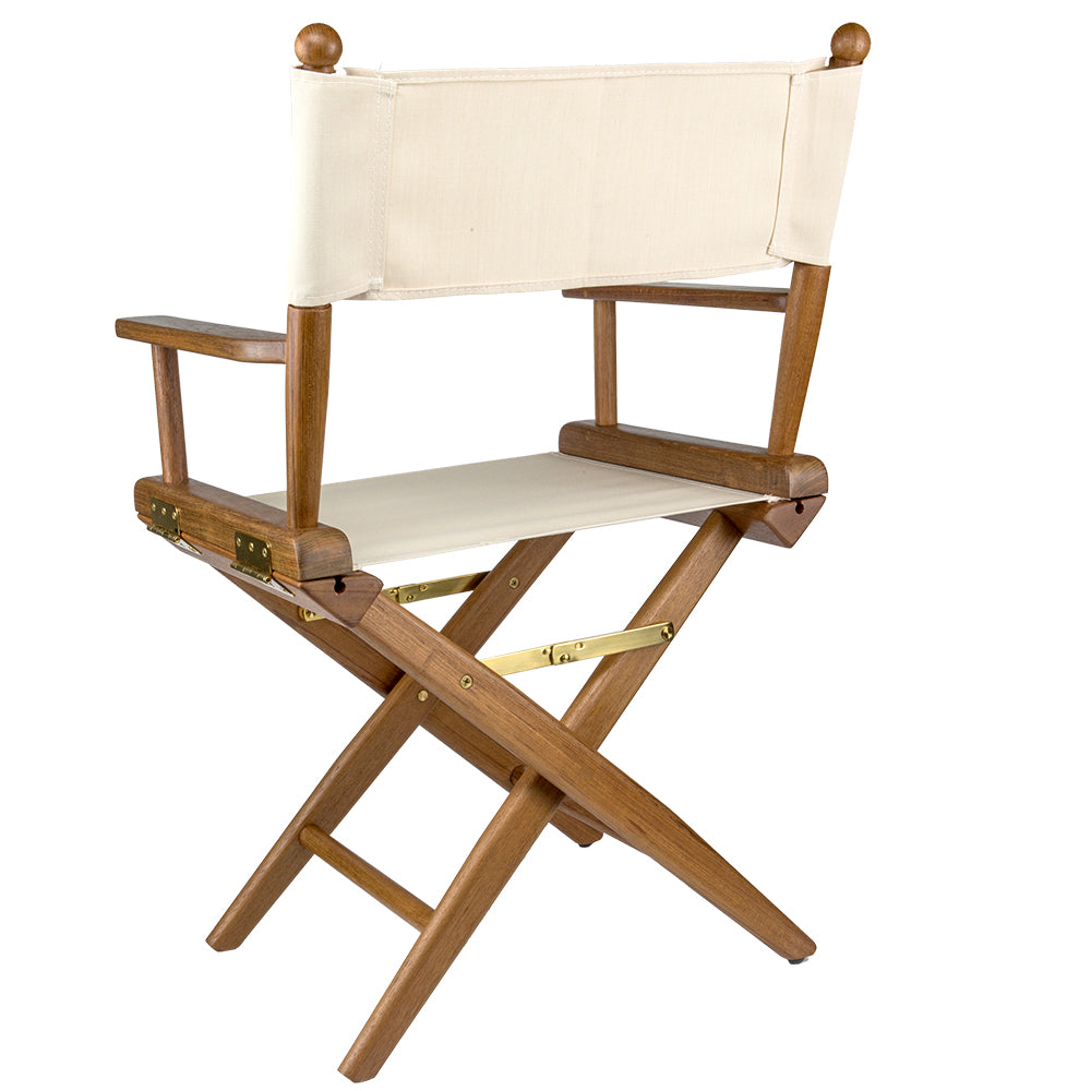 Whitecap Directors Chair w/Natural Seat Covers - Teak [60044]