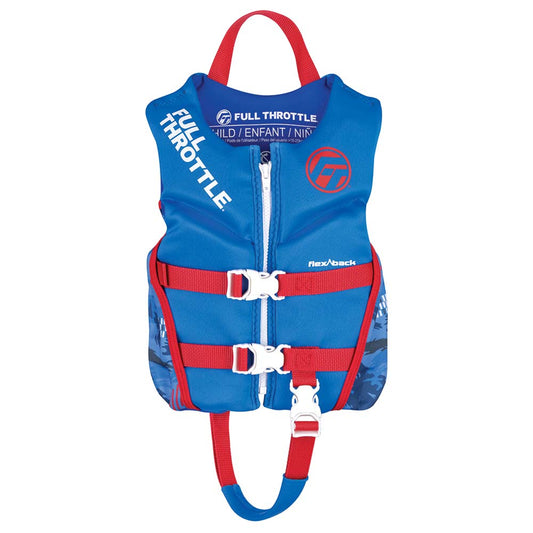 Full Throttle Child Rapid-Dry Flex-Back Life Jacket - Blue [142500-500-001-22]