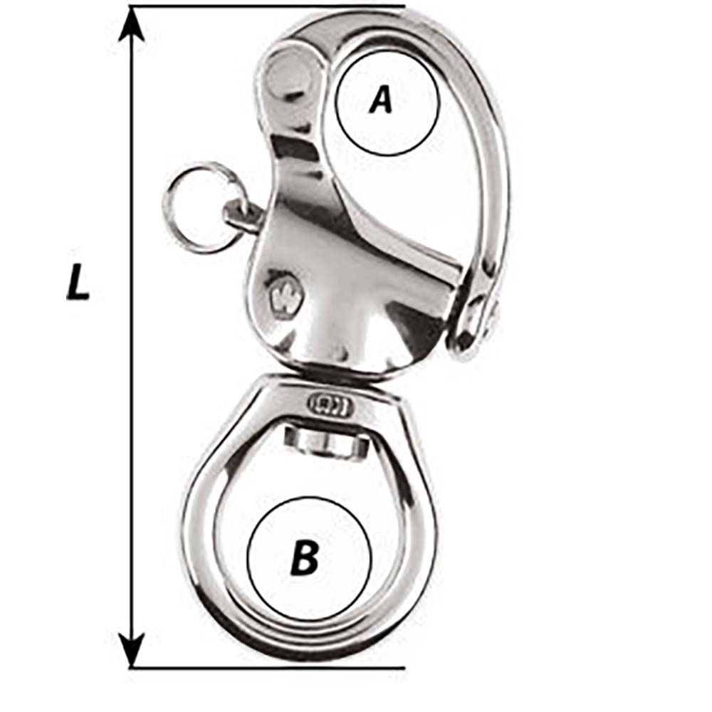 Wichard HR Snap Shackle - Large Bail - Length 105mm [2375W]