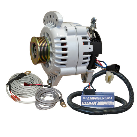 Balmar Alternator 100 AMP Kit 12V 3.15" Dual Foot Saddle K6 Pulley Regulator  Temp Sensor [60-YP-MC-100-K6]